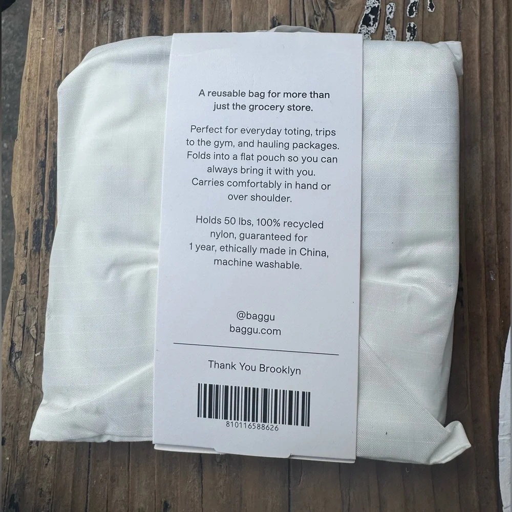 Baggu Thank You Brooklyn NY Reusable Bag - Picture 2 of 2